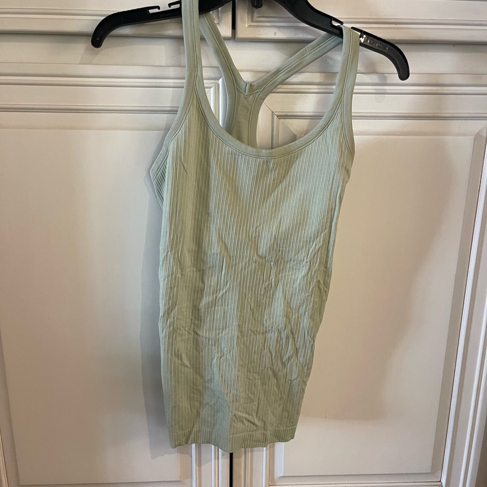 Lululemon Athletica Green Fitted Sleeveless Tank